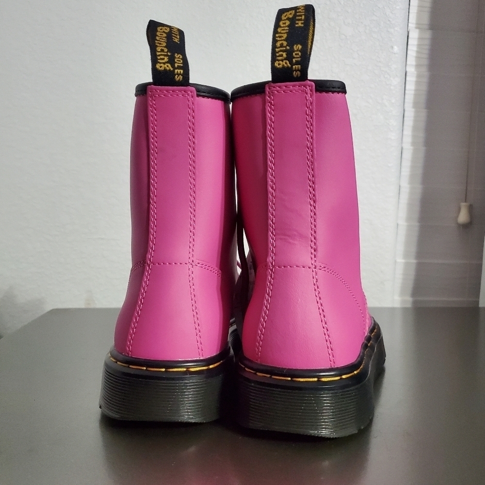 WOMEN's Dr. Marten's S Zavala Pink COMBAT BOOT Size 6 or 7 - Picture 4 of 7